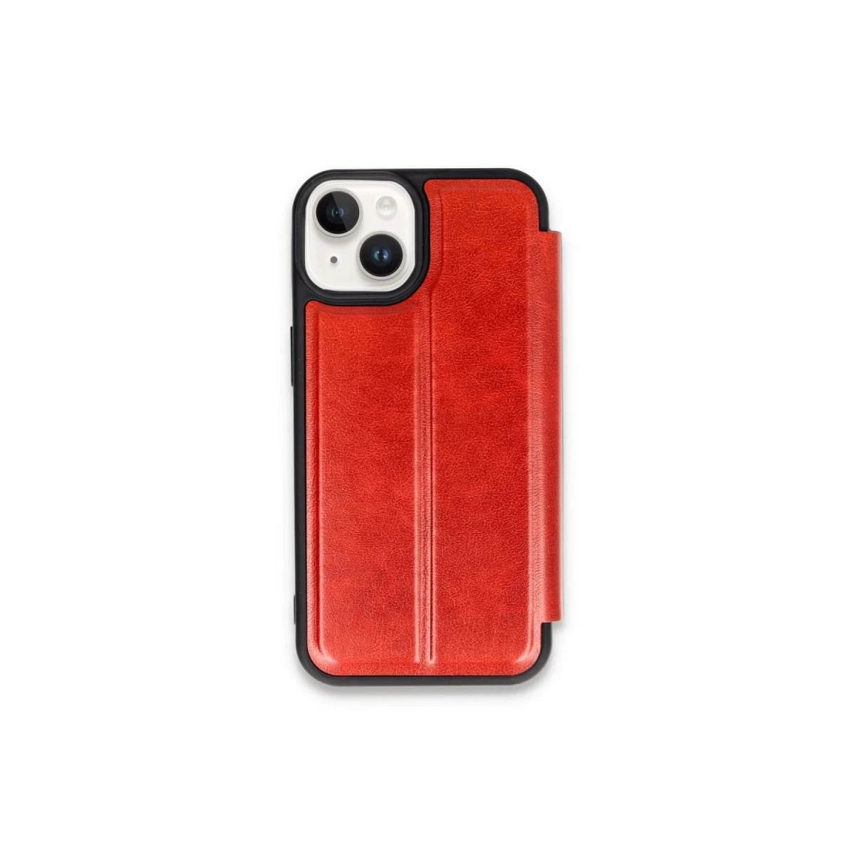 Apple iPhone 15 Kılıf Flip Cover - Kırmızı