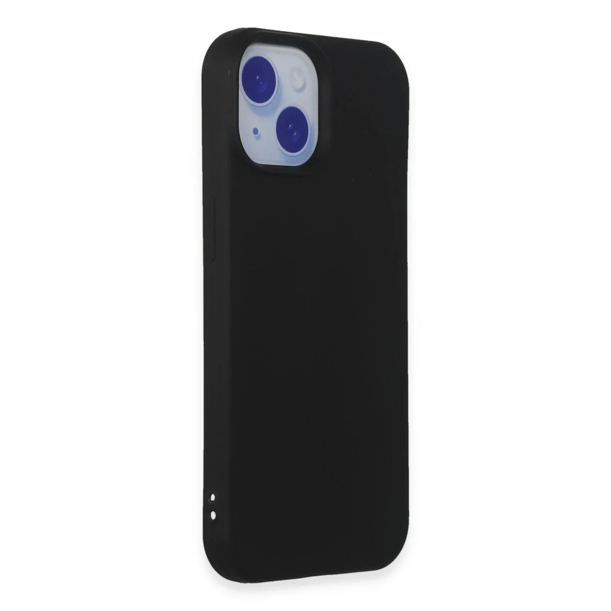 Apple iPhone 15 Kılıf Nano içi Kadife Silikon - Siyah