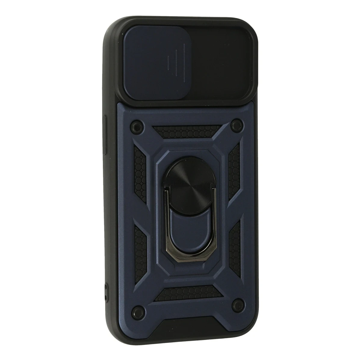Apple iPhone 15 Kılıf Pars Lens Yüzüklü Silikon - Lacivert
