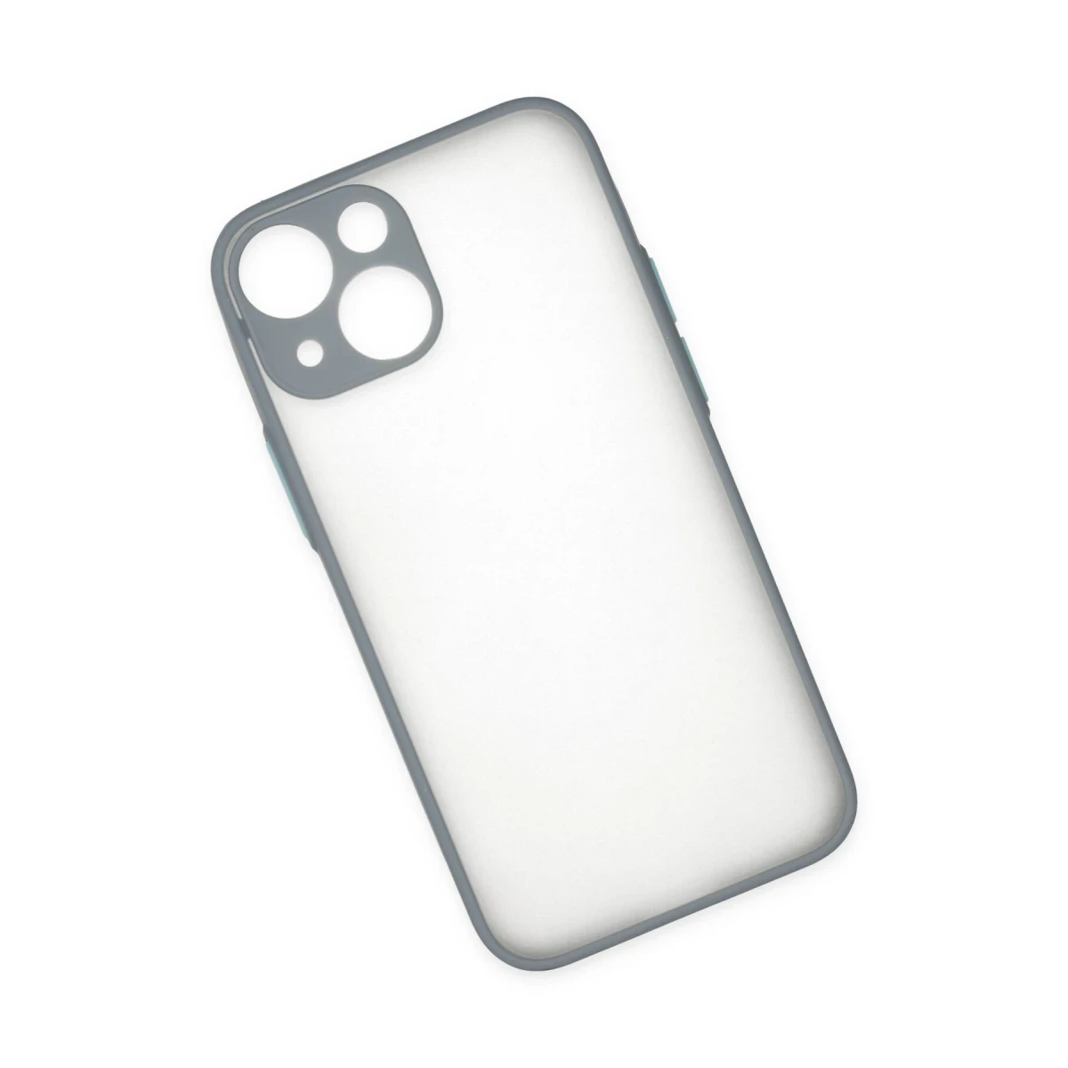 Apple iPhone 15 Plus Kılıf Montreal Silikon Kapak - Gri