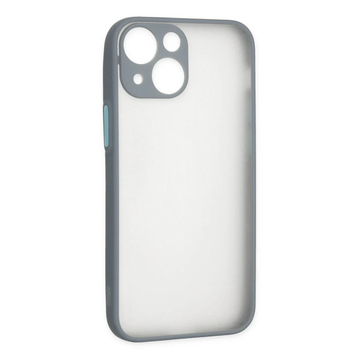 Apple iPhone 15 Plus Kılıf Montreal Silikon Kapak - Gri