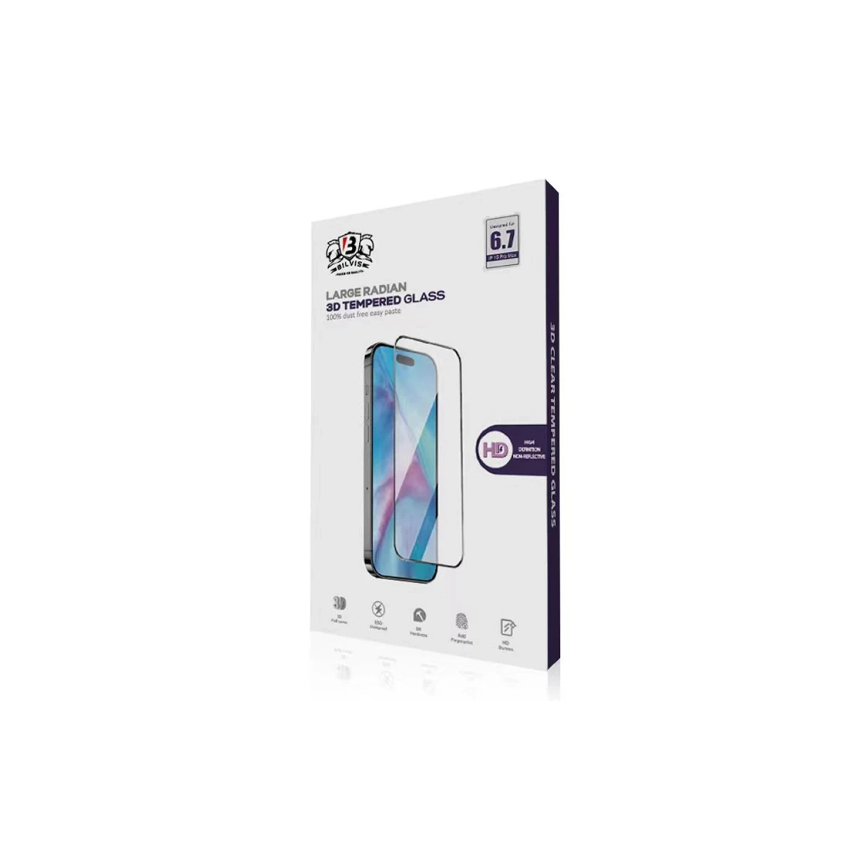 Apple iPhone 15 Pro Bilvis 0.18mm Plus Cam Ekran Koruyucu