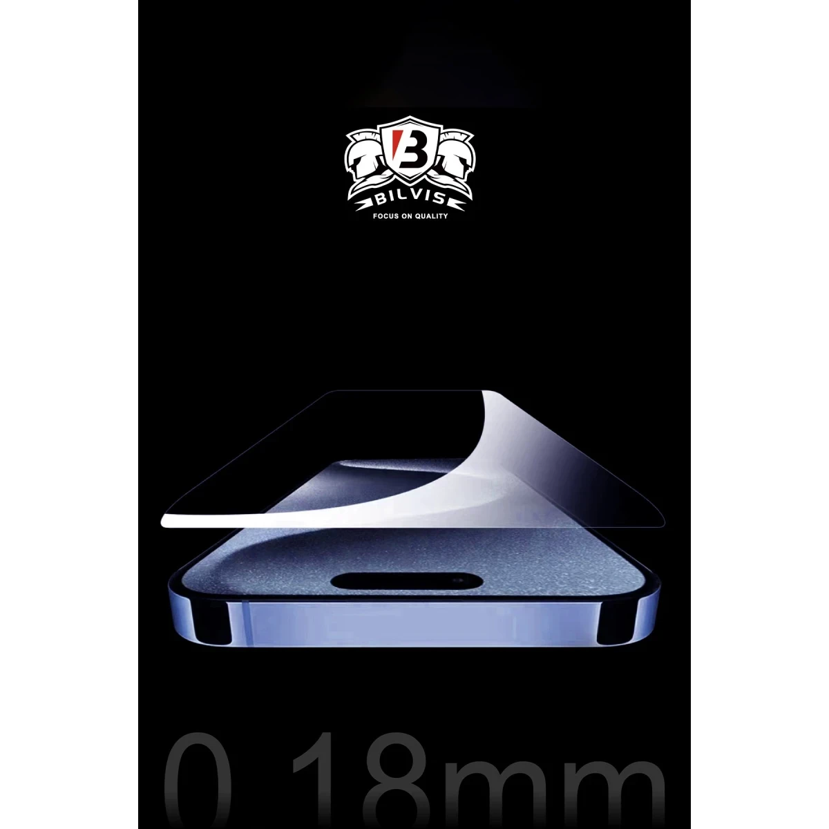 Apple iPhone 15 Pro Bilvis 0.18mm Plus Cam Ekran Koruyucu