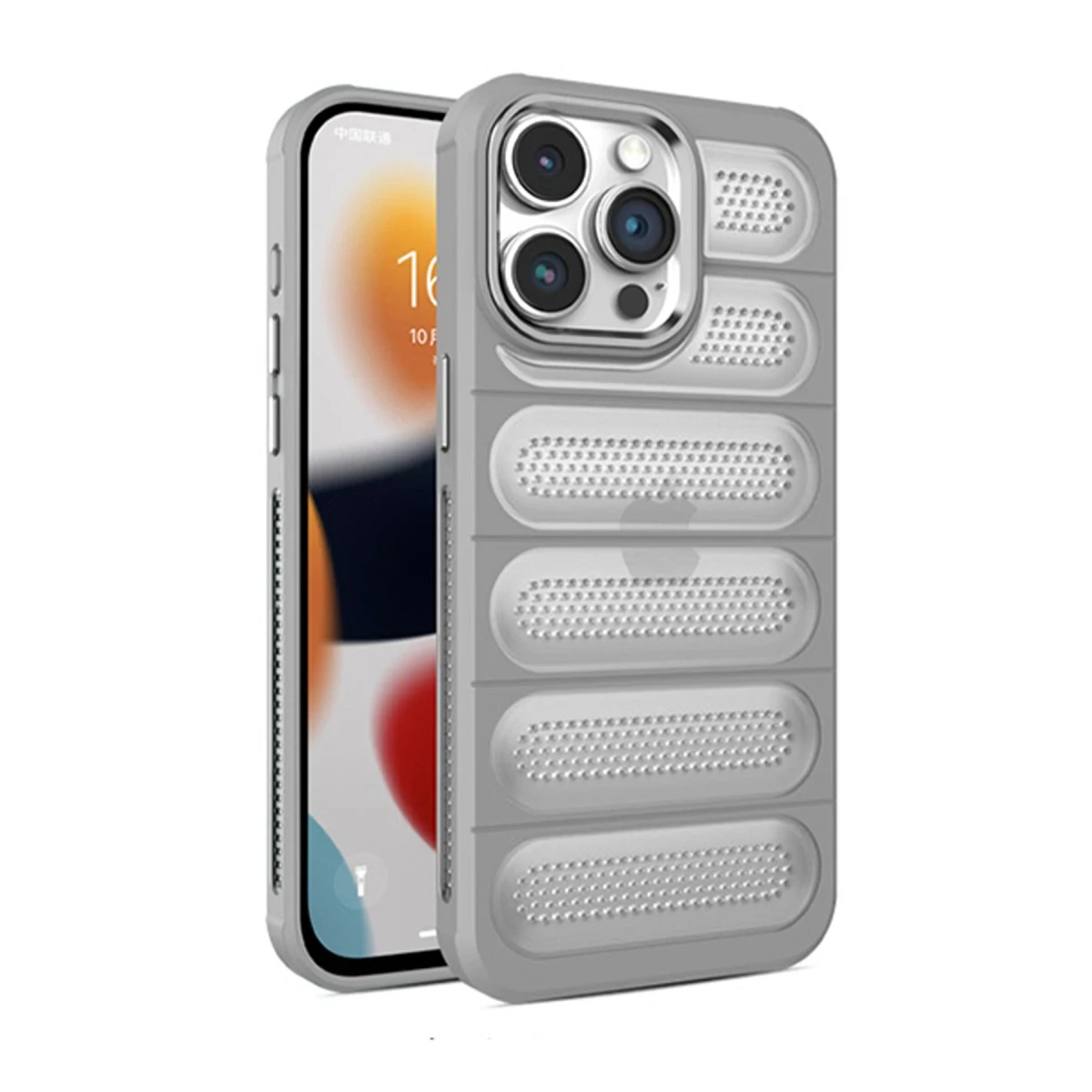 Apple iPhone 15 Pro Kılıf Airmax Silikon Kapak - Titan Gri