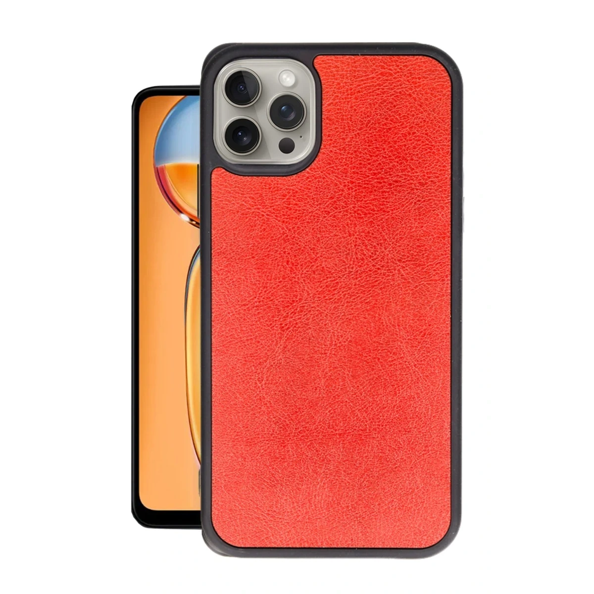 Apple iPhone 15 Pro Kılıf Aras Deri Kapak - Kırmızı