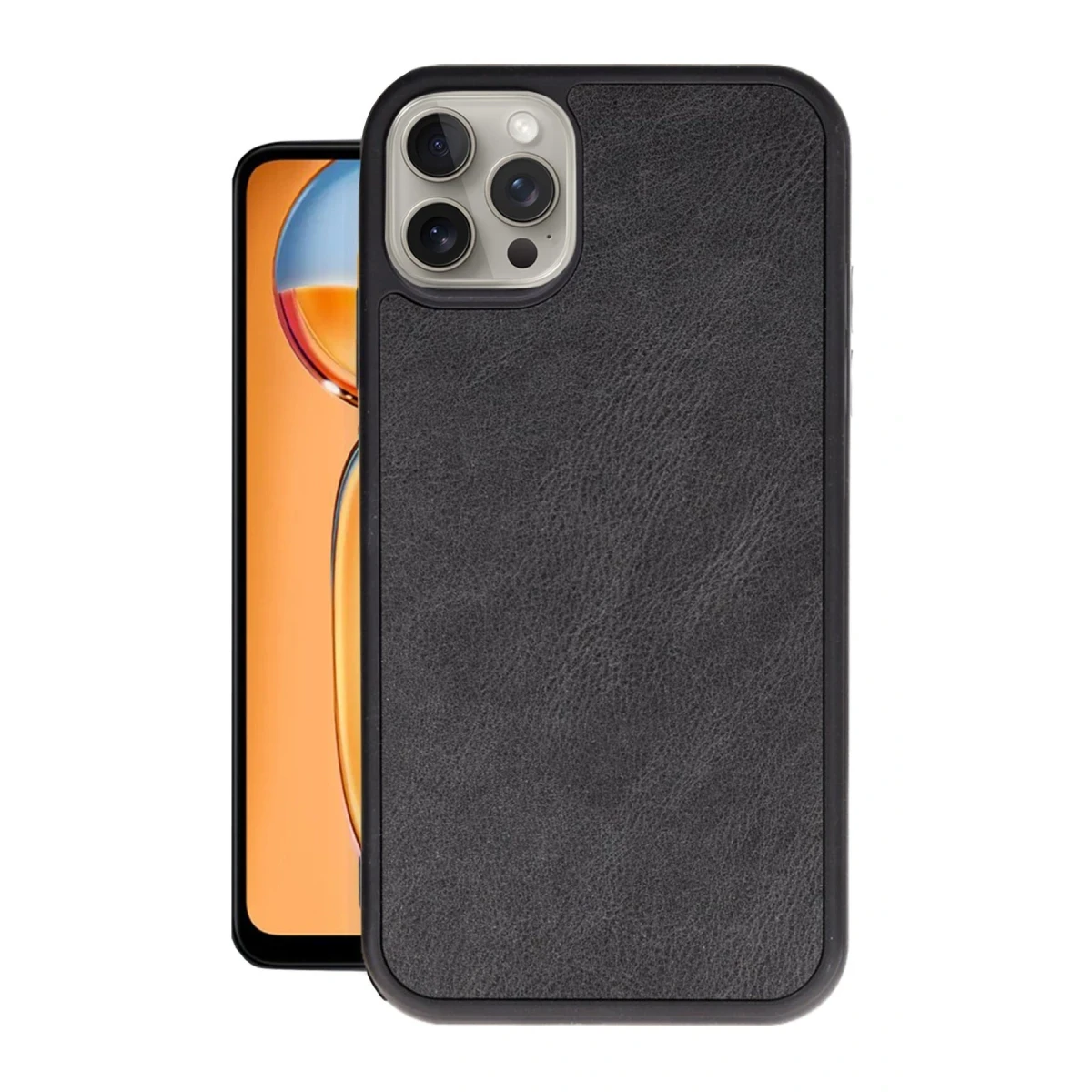 Apple iPhone 15 Pro Kılıf Aras Deri Kapak - Siyah