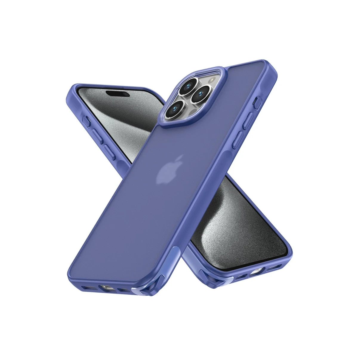 Apple iPhone 15 Pro Kılıf Elegant Kapak - Açık Mavi