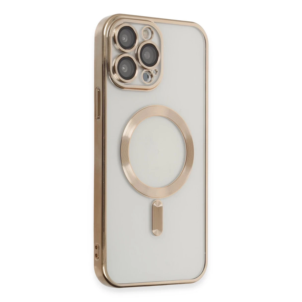 Apple iPhone 15 Pro Kılıf Kross Magneticsafe Kapak - Gold