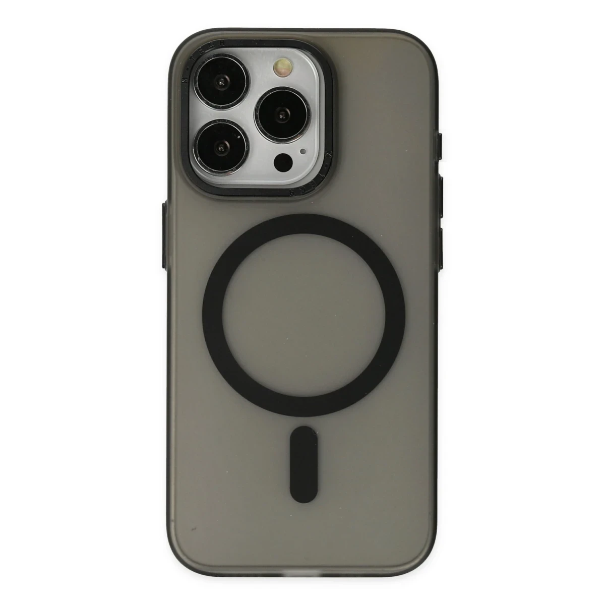Apple iPhone 15 Pro Kılıf Lodos Magneticsafe Mat Kapak - Siyah