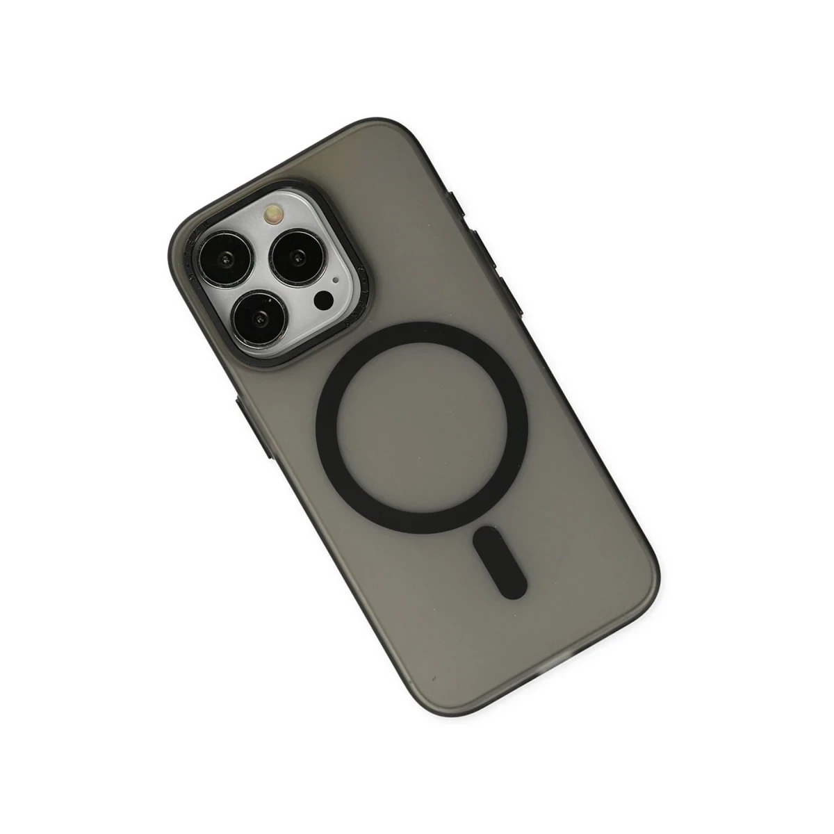 Apple iPhone 15 Pro Kılıf Lodos Magneticsafe Mat Kapak - Siyah