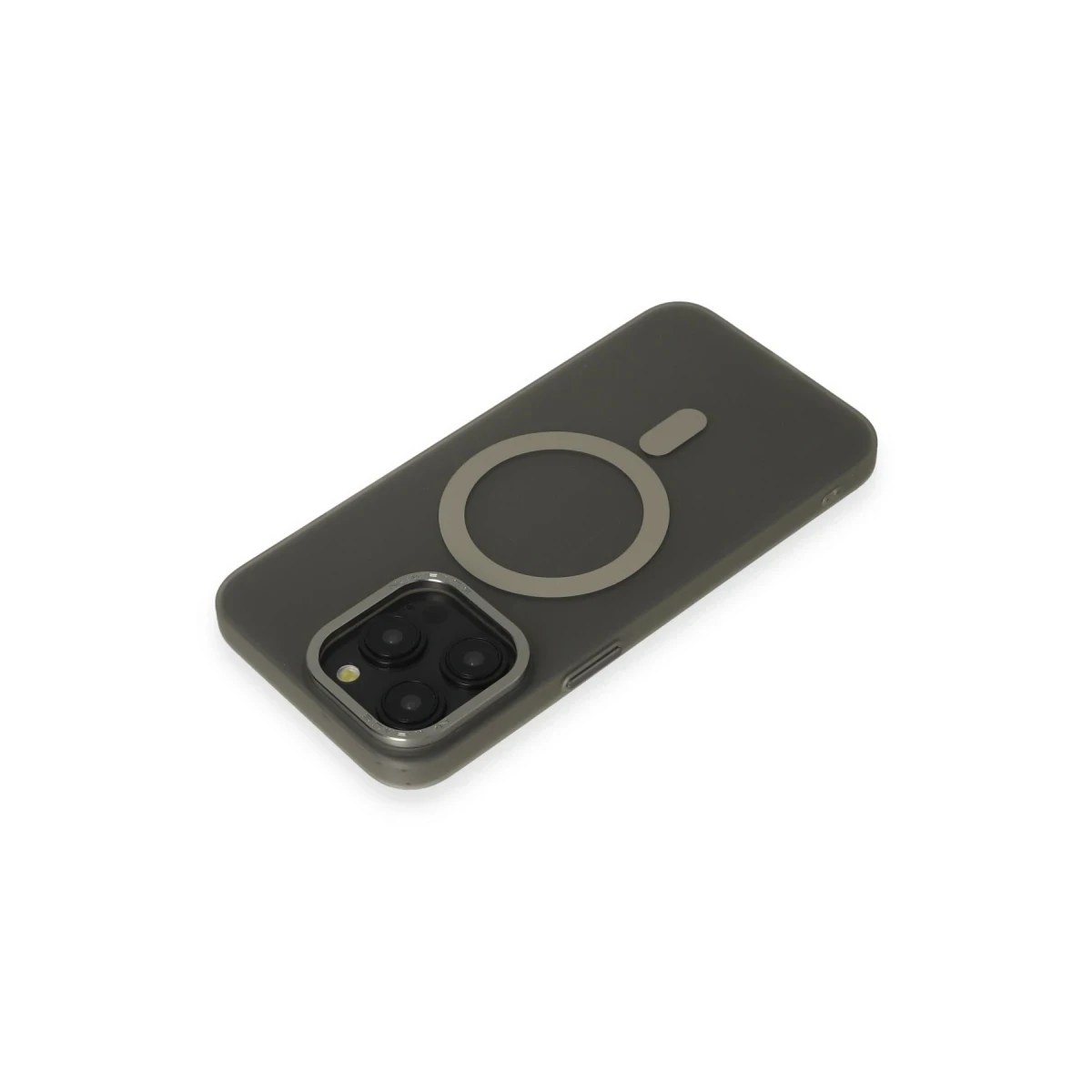 Apple iPhone 15 Pro Kılıf Lodos Magneticsafe Mat Kapak - Titan Gri