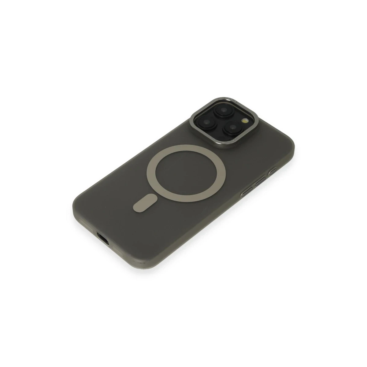 Apple iPhone 15 Pro Kılıf Lodos Magneticsafe Mat Kapak - Titan Gri