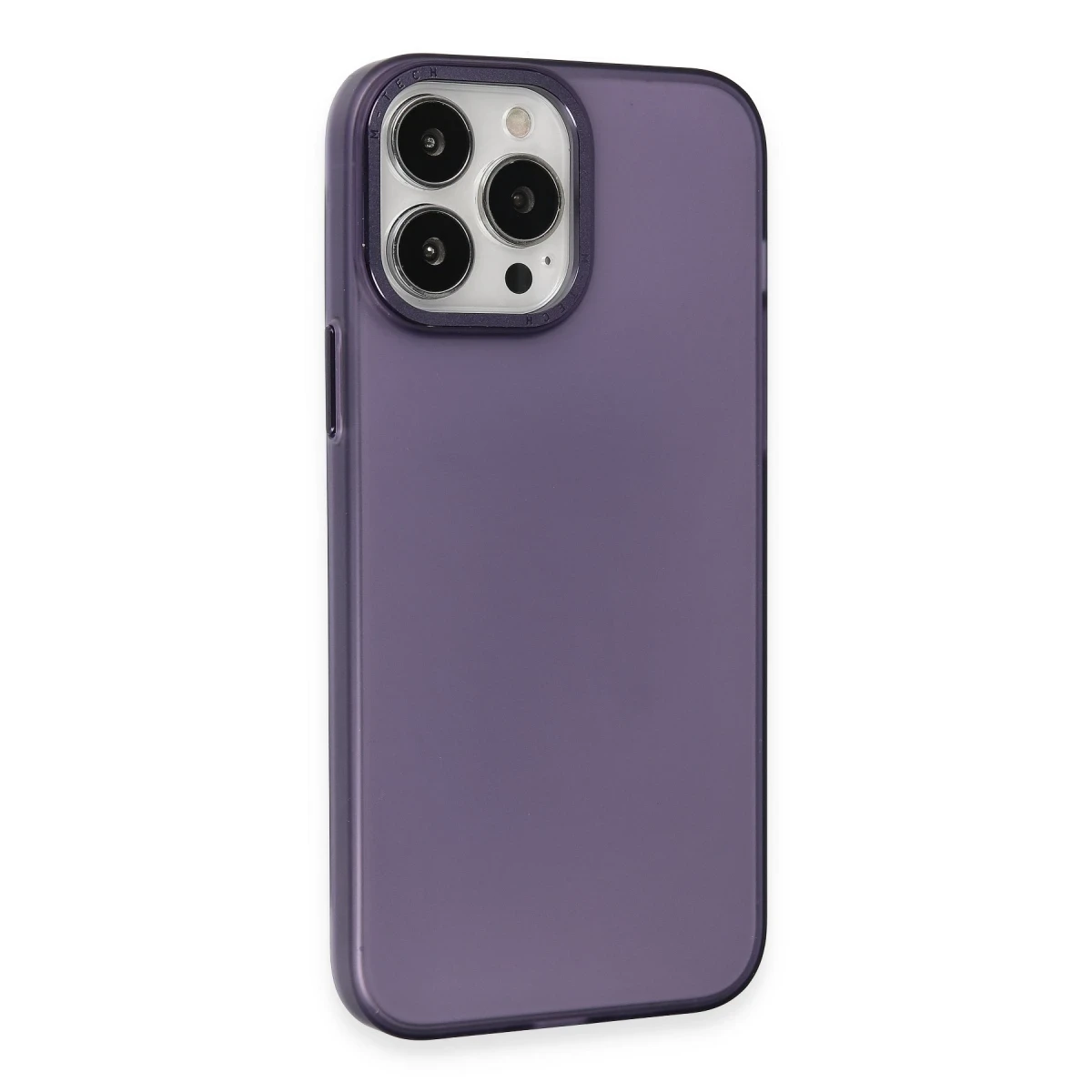 Apple iPhone 15 Pro Kılıf Modos Metal Kapak - Derin Mor