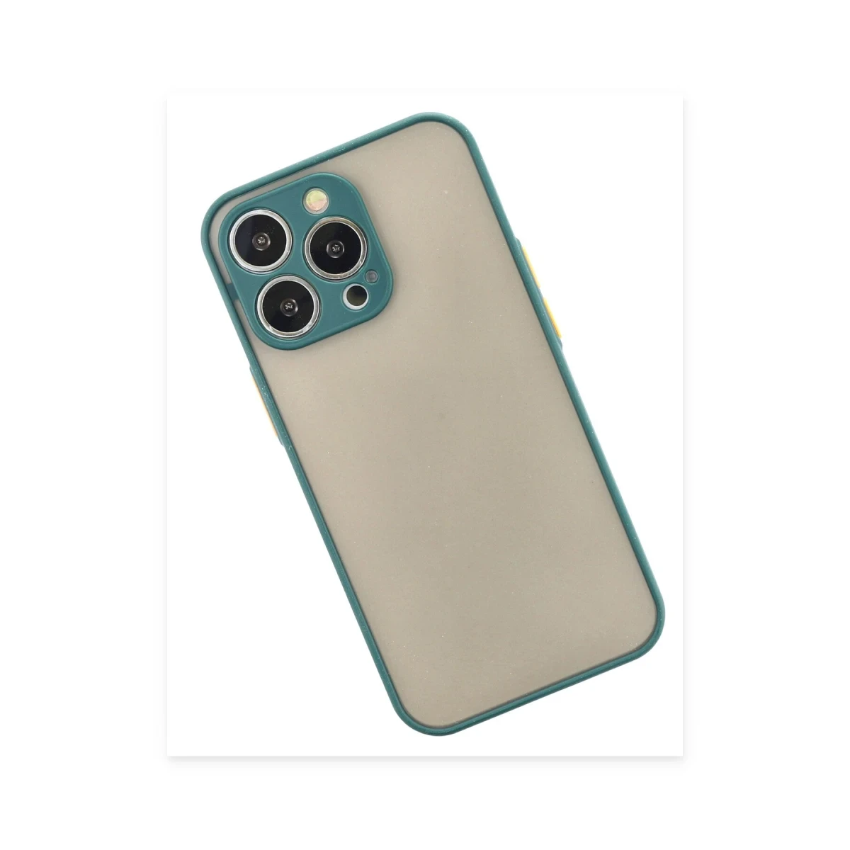 Apple iPhone 15 Pro Kılıf Montreal Silikon Kapak - Yeşil
