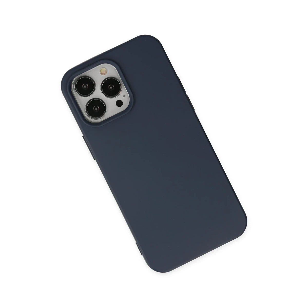 Apple iPhone 15 Pro Kılıf Nano içi Kadife Silikon - Lacivert