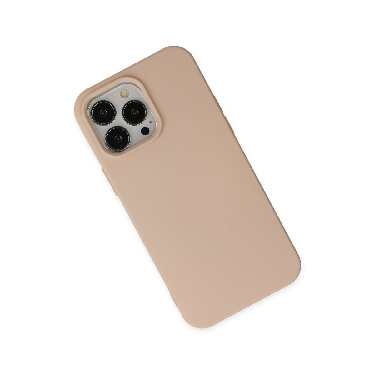 Apple iPhone 15 Pro Kılıf Nano içi Kadife Silikon - Pudra