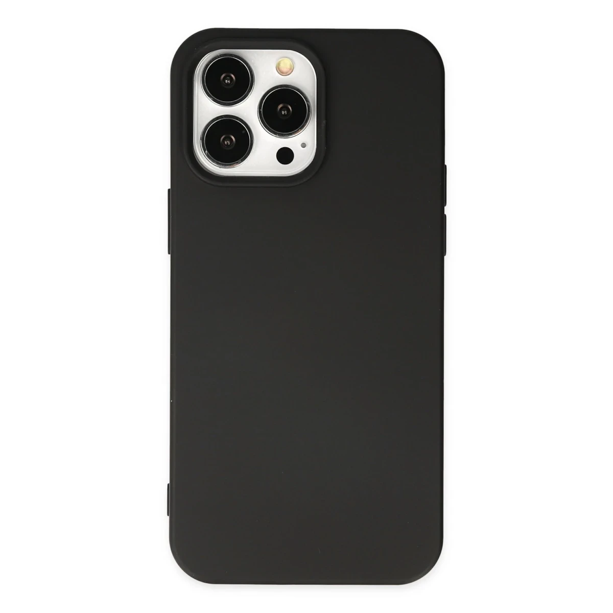 Apple iPhone 15 Pro Kılıf Nano içi Kadife Silikon - Siyah