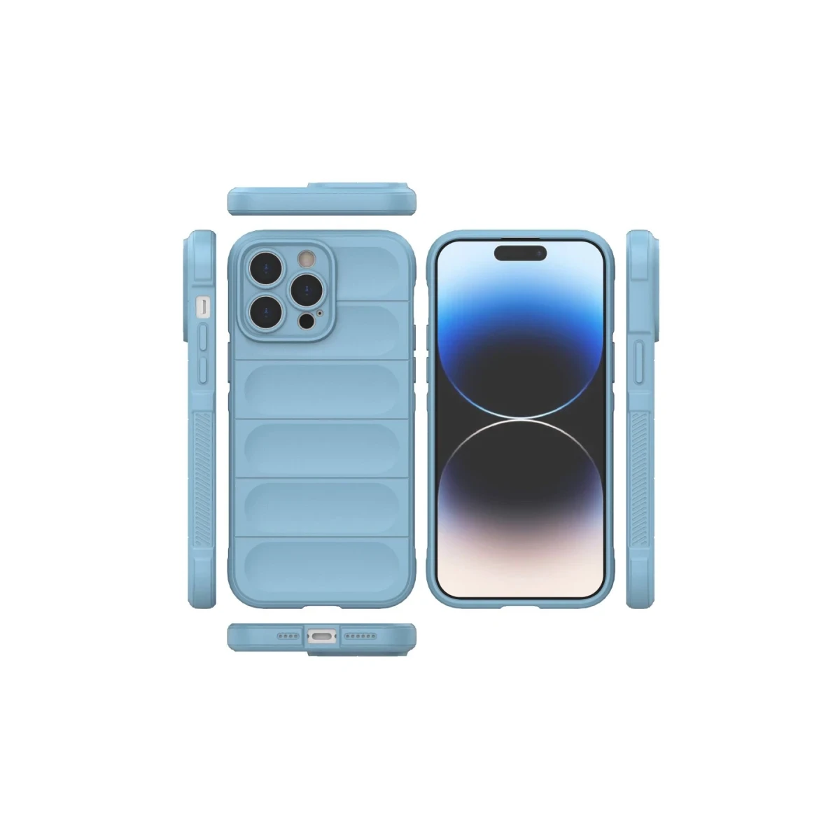 Apple iPhone 15 Pro Kılıf Optimum Silikon - Sky Blue