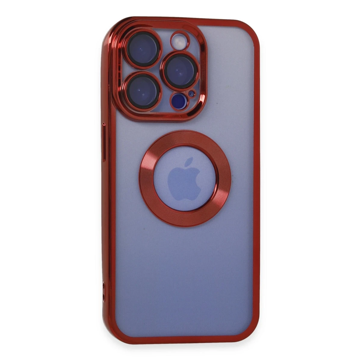 Apple iPhone 15 Pro Kılıf Slot Silikon - Kırmızı