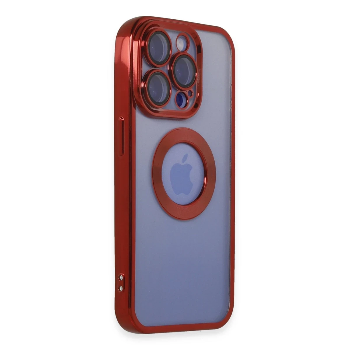 Apple iPhone 15 Pro Kılıf Slot Silikon - Kırmızı
