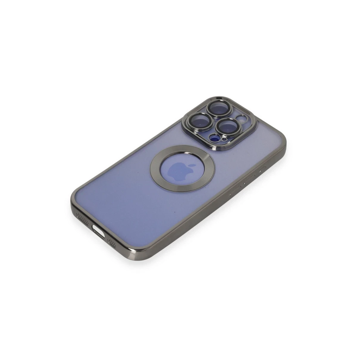 Apple iPhone 15 Pro Kılıf Slot Silikon - Titan Gri