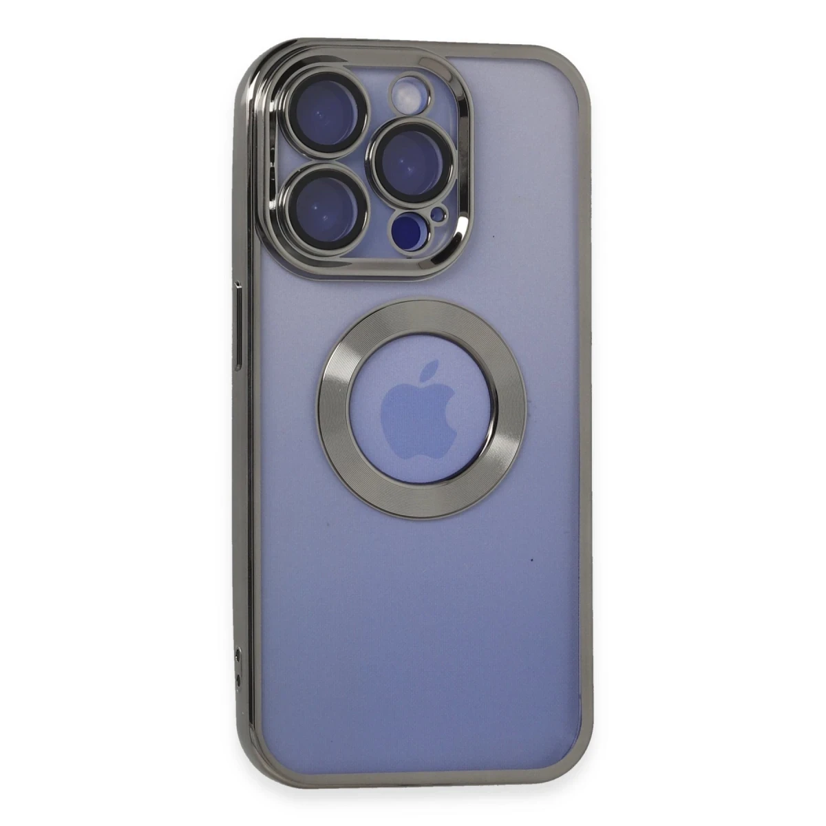 Apple iPhone 15 Pro Kılıf Slot Silikon - Titan Gri