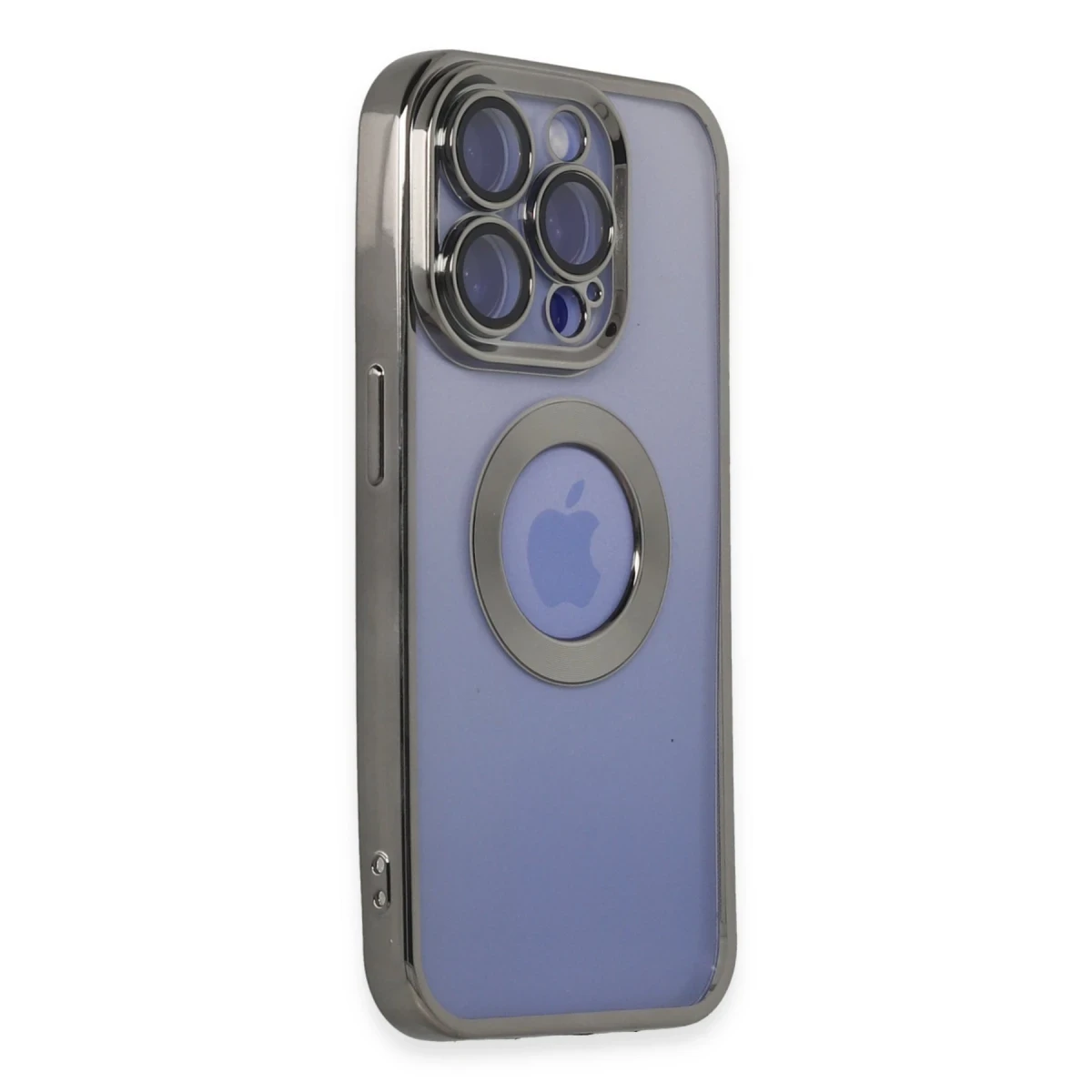 Apple iPhone 15 Pro Kılıf Slot Silikon - Titan Gri