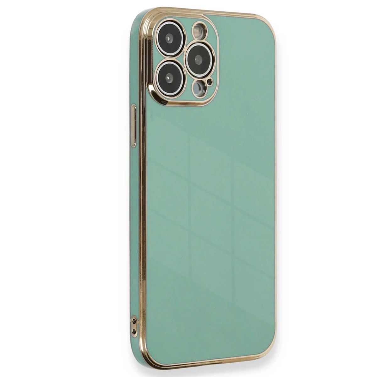 Apple iPhone 15 Pro Kılıf Volet Silikon - Açık Yeşil