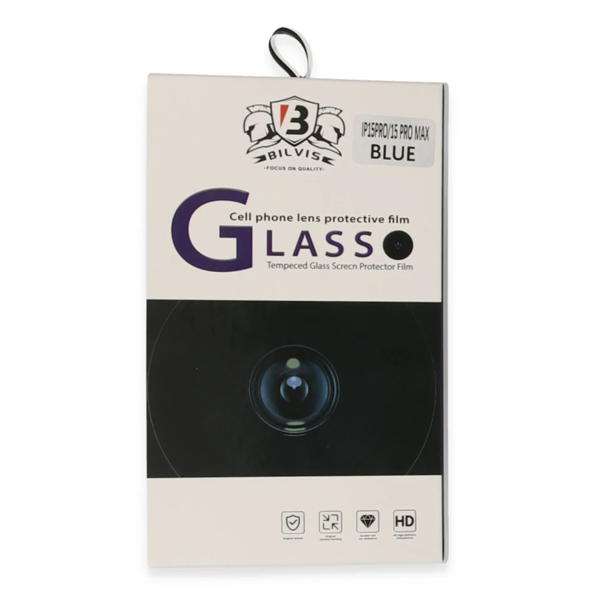 Apple iPhone 15 Pro Max Bilvis Titan Kamera Lens - Lacivert