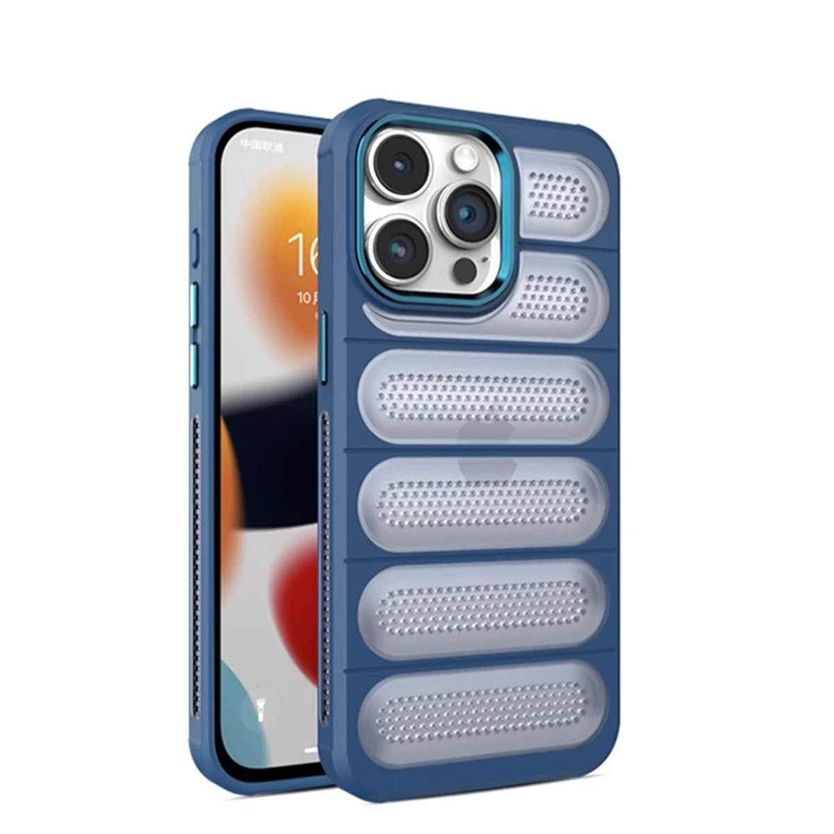 Apple iPhone 15 Pro Max Kılıf Airmax Silikon Kapak - Lacivert