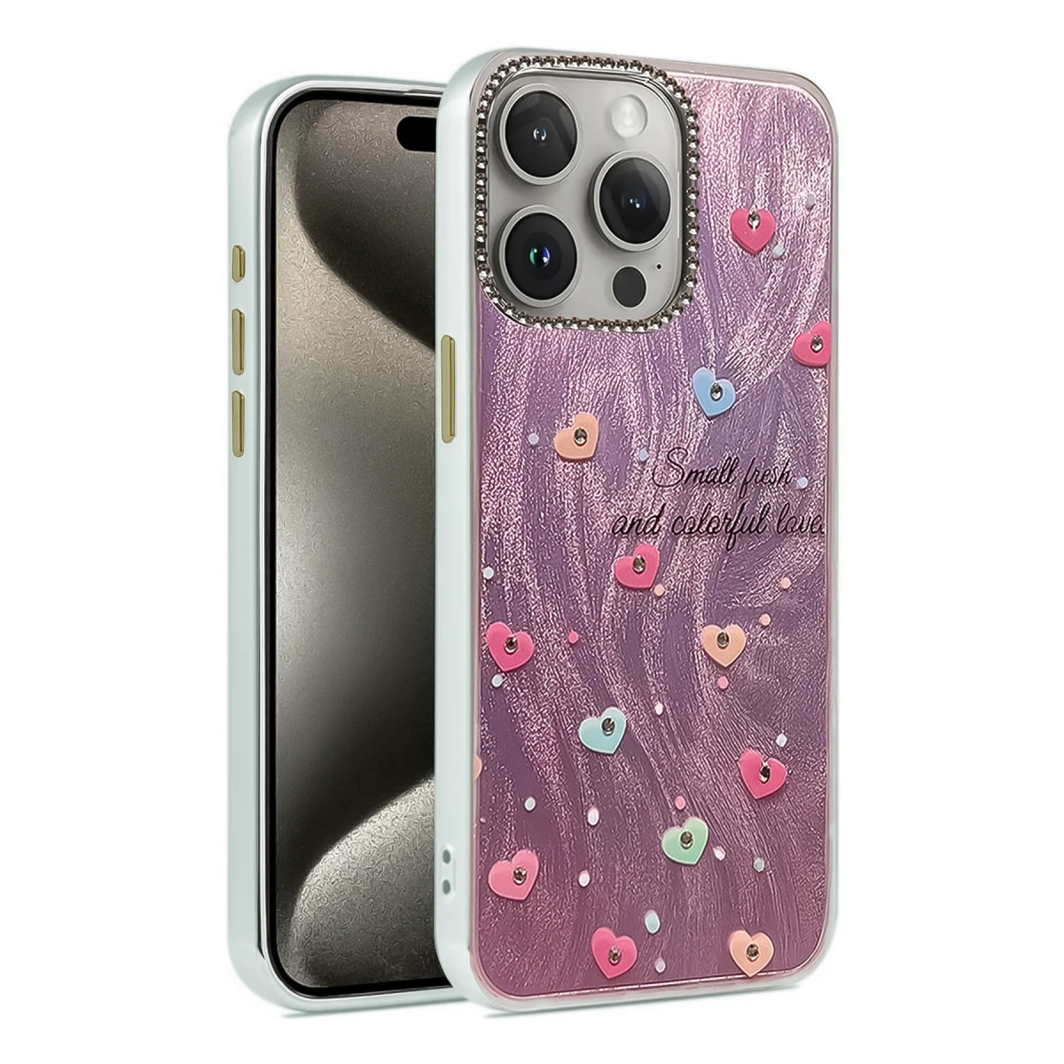 Apple iPhone 15 Pro Max Kılıf Blade Aynalı Desenli Kapak - Desen 8