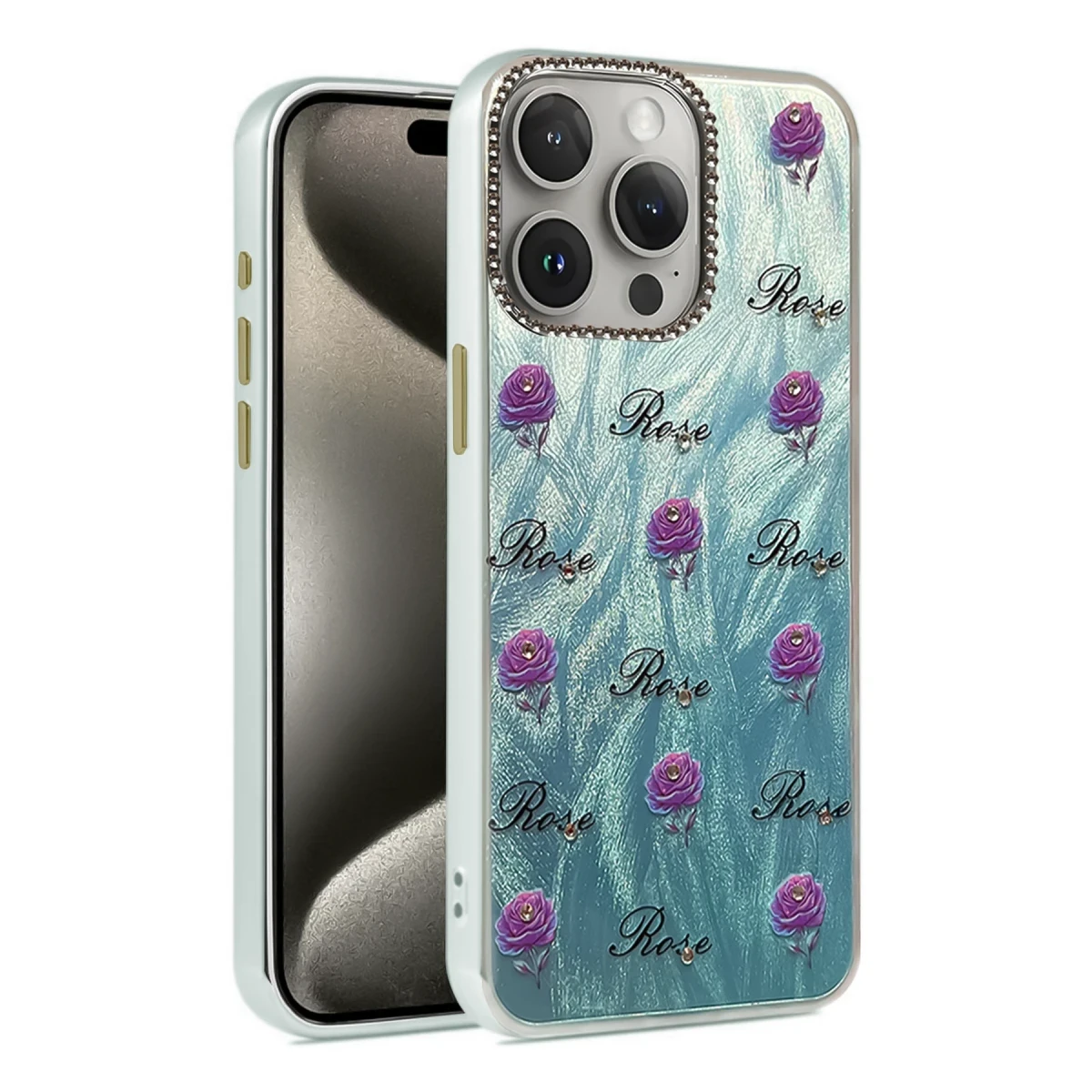 Apple iPhone 15 Pro Max Kılıf Blade Aynalı Desenli Kapak - Desen 9