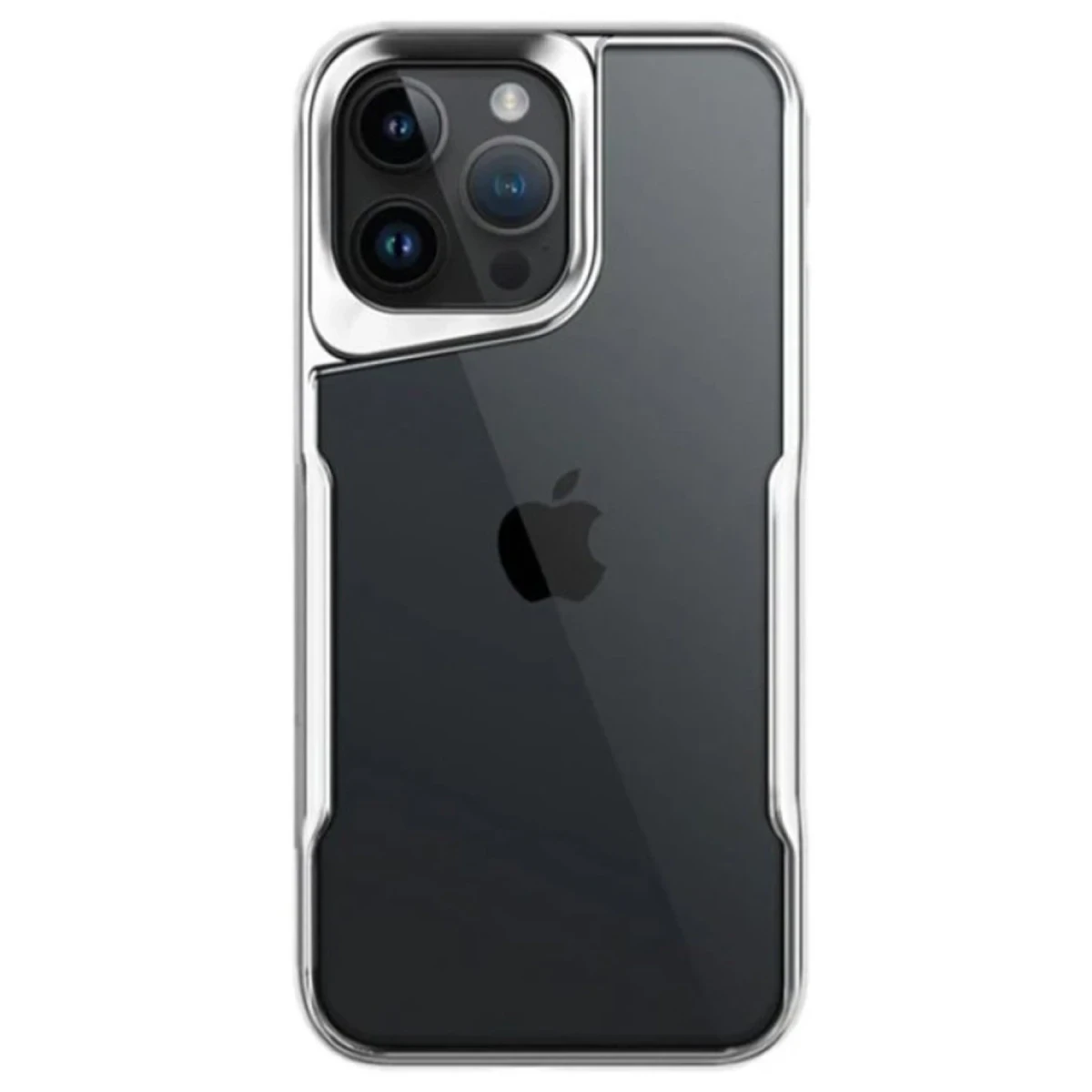 Apple iPhone 15 Pro Max Kılıf Boyi Silikon Kapak - Gümüş