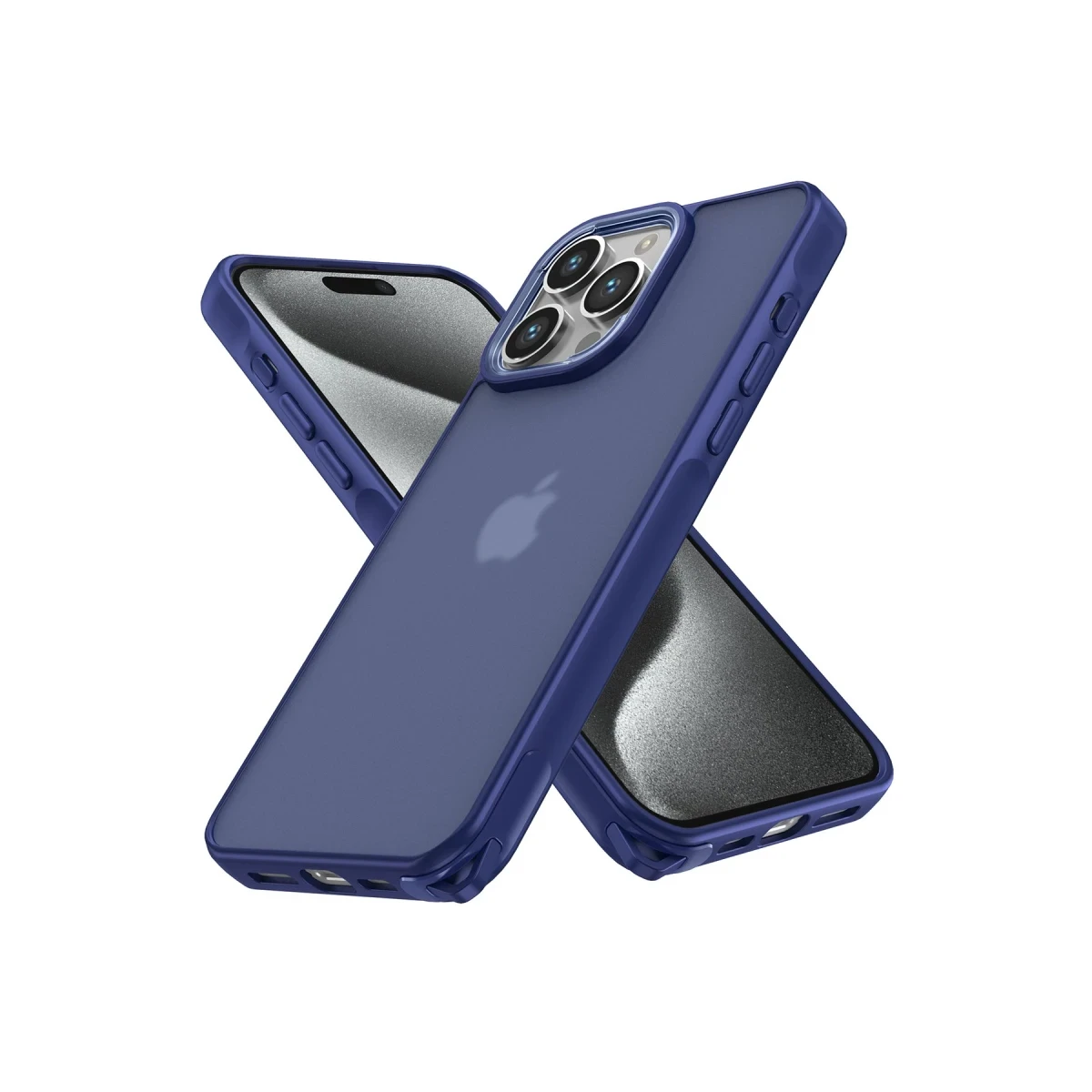 Apple iPhone 15 Pro Max Kılıf Elegant Kapak - Lacivert
