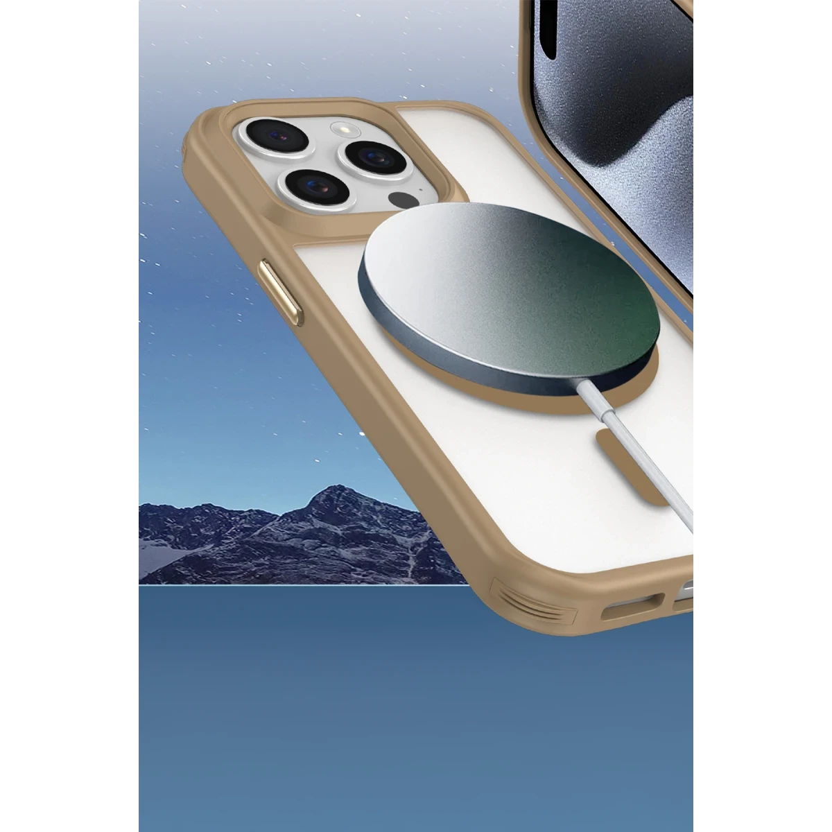Apple iPhone 15 Pro Max Kılıf Enka Magsafe Silikon Kılıf - Siyah