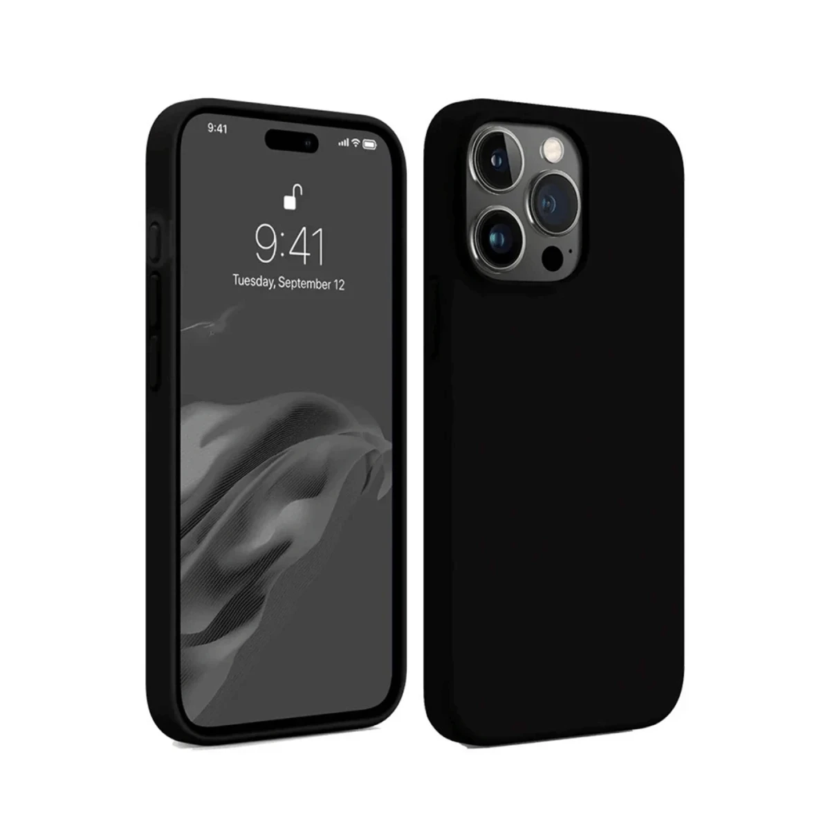 Apple iPhone 15 Pro Max Kılıf First Silikon - Siyah