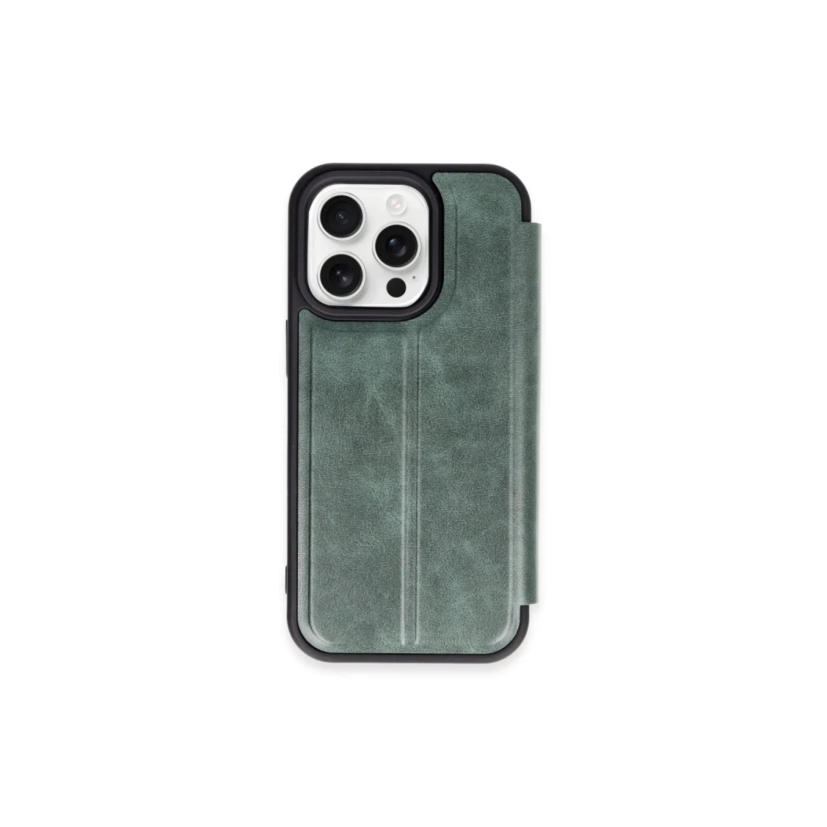 Apple iPhone 15 Pro Max Kılıf Flip Cover - Koyu Yeşil