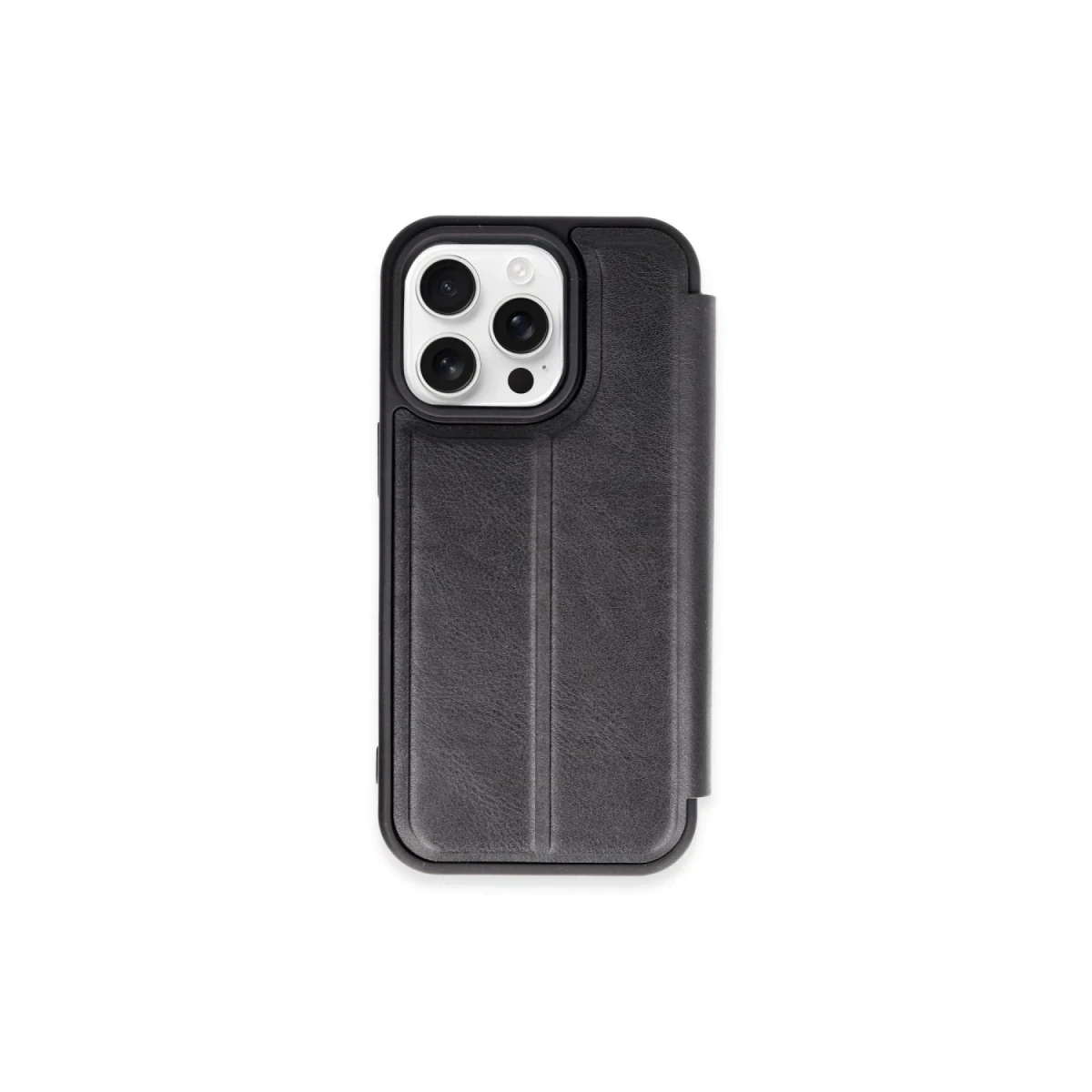 Apple iPhone 15 Pro Max Kılıf Flip Cover - Siyah