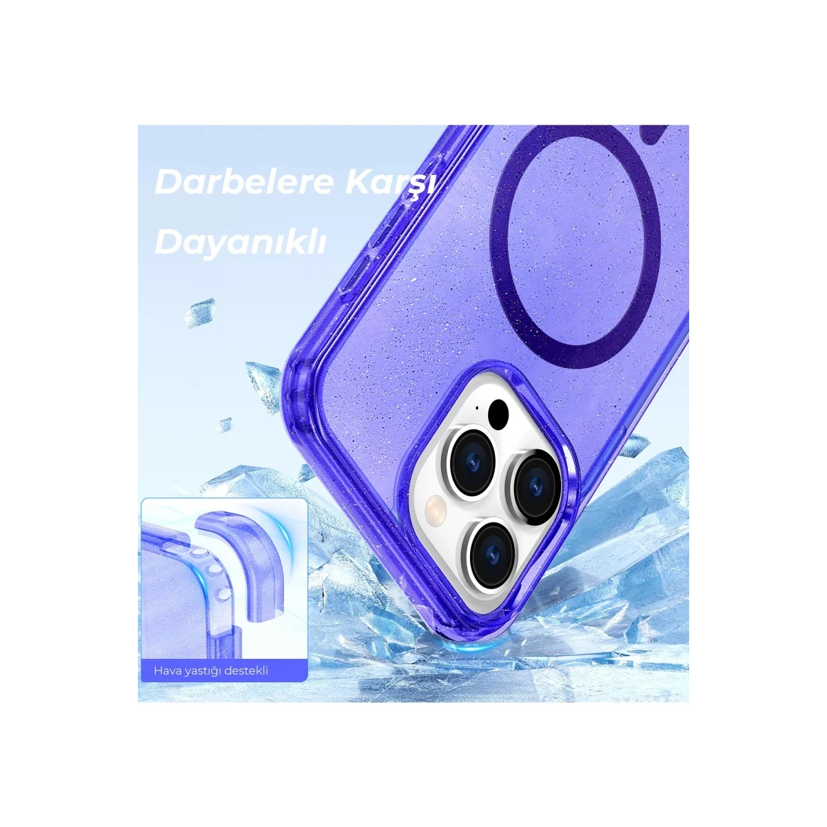 Apple iPhone 15 Pro Max Kılıf Star Magsafe Kapak - Pembe