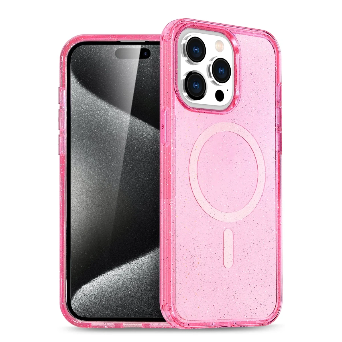 Apple iPhone 15 Pro Max Kılıf Star Magsafe Kapak - Pembe