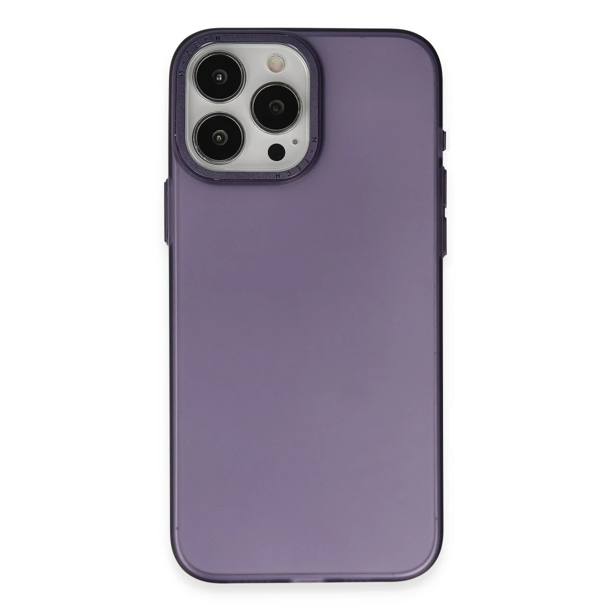 Apple iPhone 15 Pro Max Kılıf Modos Metal Kapak - Derin Mor