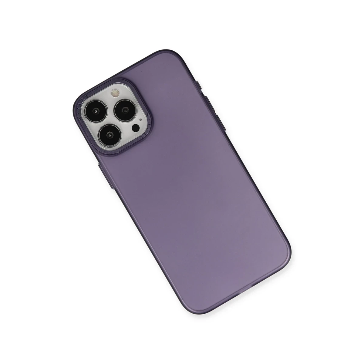 Apple iPhone 15 Pro Max Kılıf Modos Metal Kapak - Derin Mor