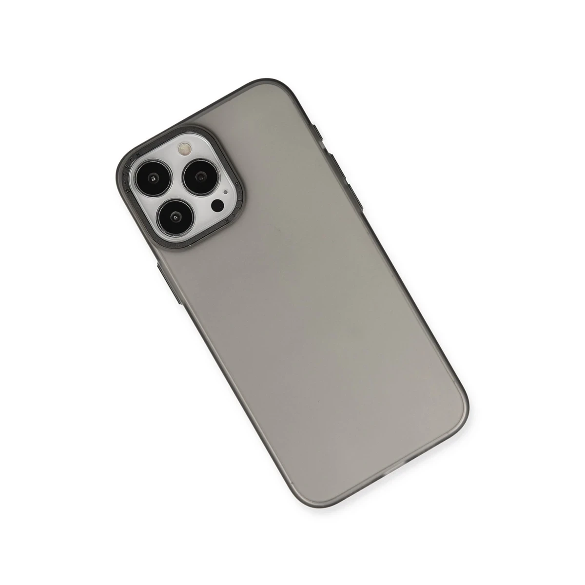 Apple iPhone 15 Pro Max Kılıf Modos Metal Kapak - Siyah