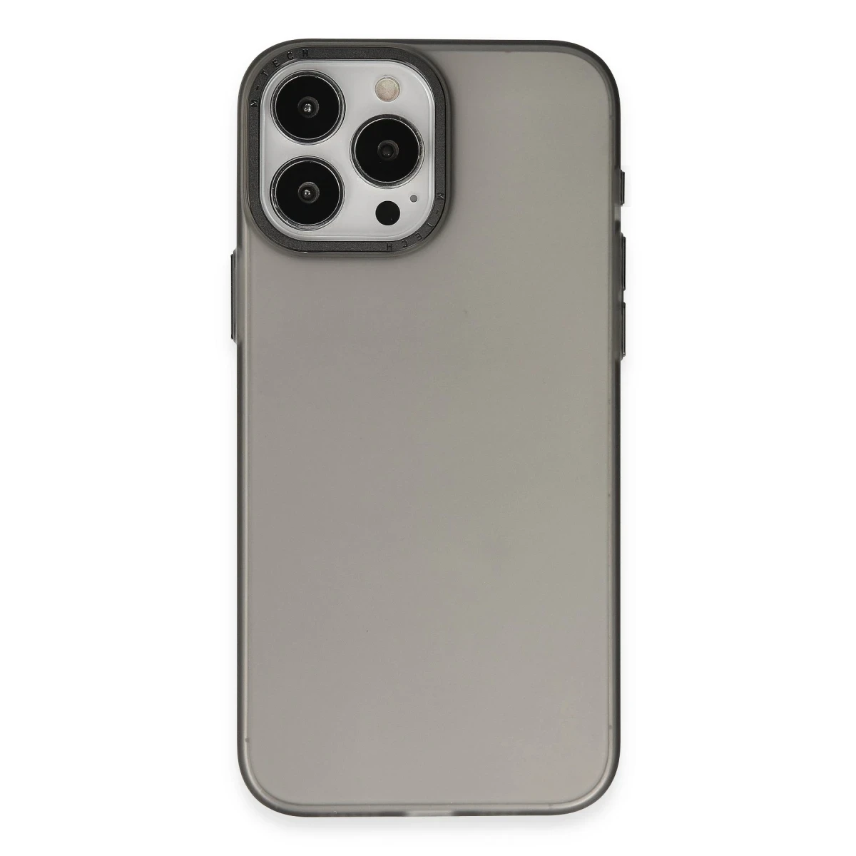 Apple iPhone 15 Pro Max Kılıf Modos Metal Kapak - Siyah