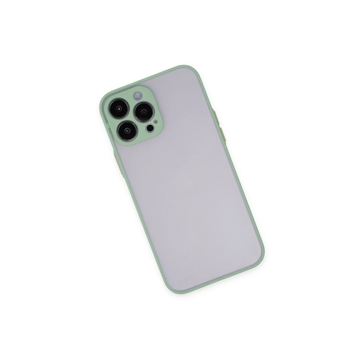 Apple iPhone 15 Pro Max Kılıf Montreal Silikon Kapak - Açık Yeşil