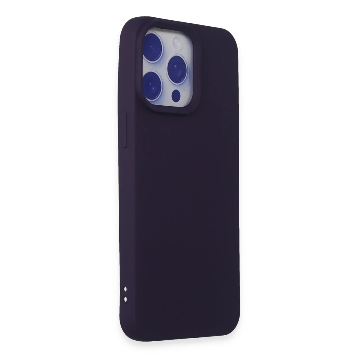 Apple iPhone 15 Pro Max Kılıf Nano içi Kadife Silikon - Mor