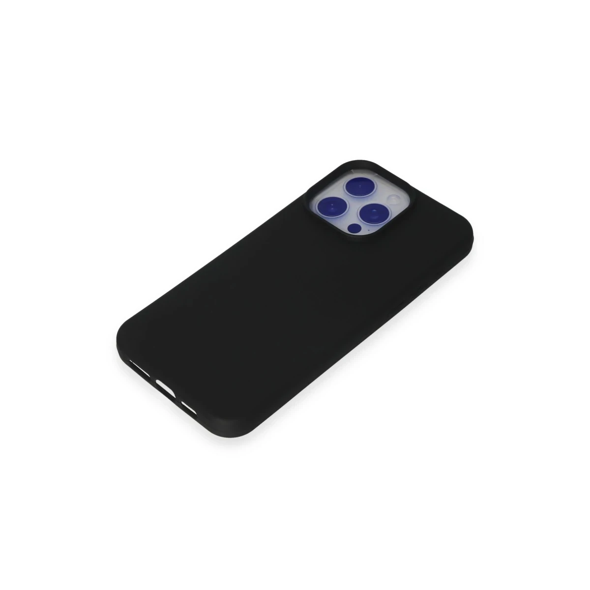 Apple iPhone 15 Pro Max Kılıf Nano içi Kadife Silikon - Siyah
