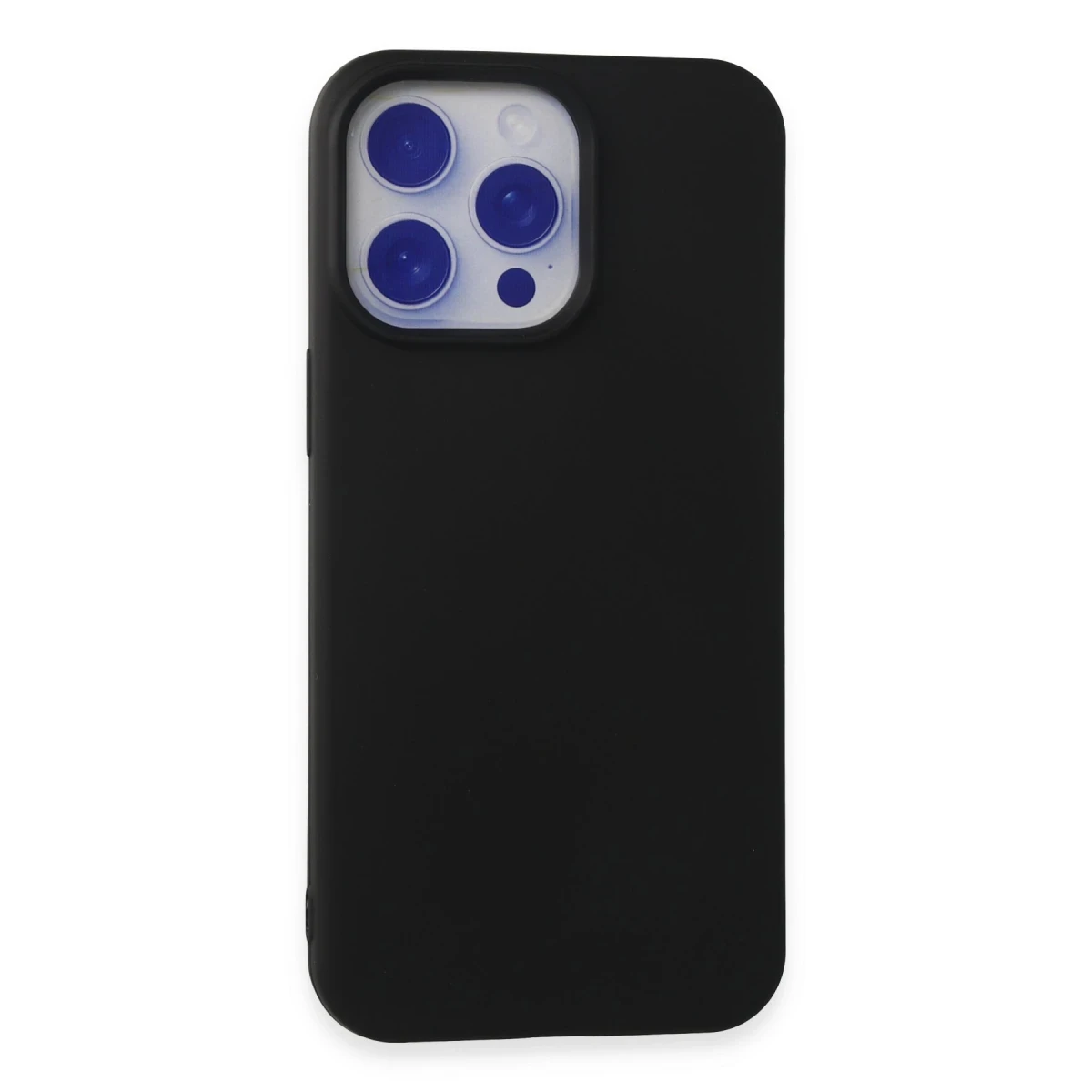 Apple iPhone 15 Pro Max Kılıf Nano içi Kadife Silikon - Siyah
