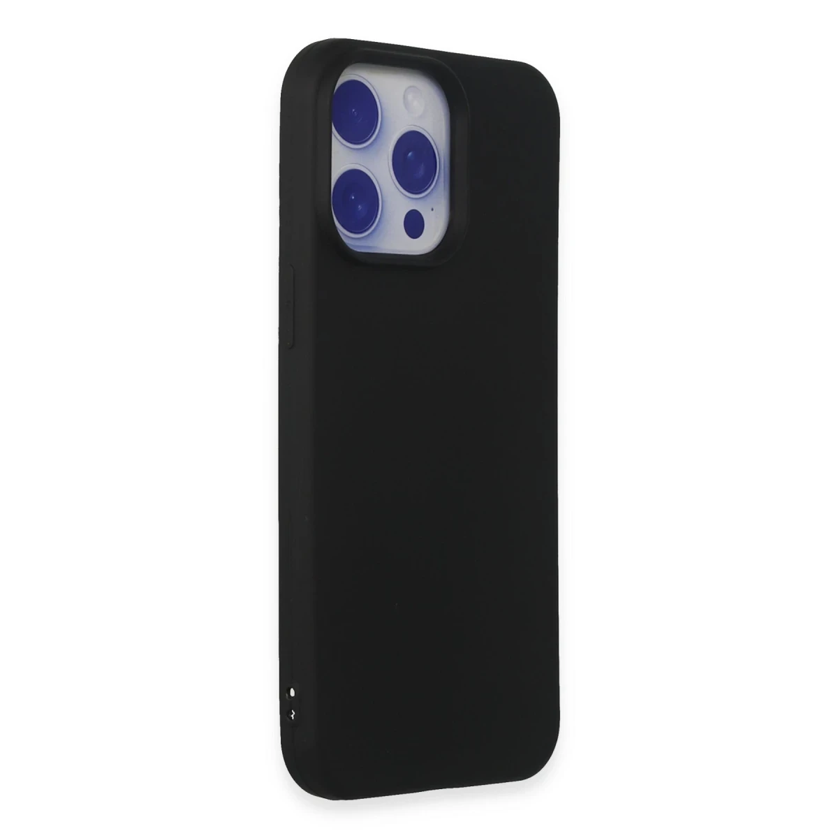 Apple iPhone 15 Pro Max Kılıf Nano içi Kadife Silikon - Siyah