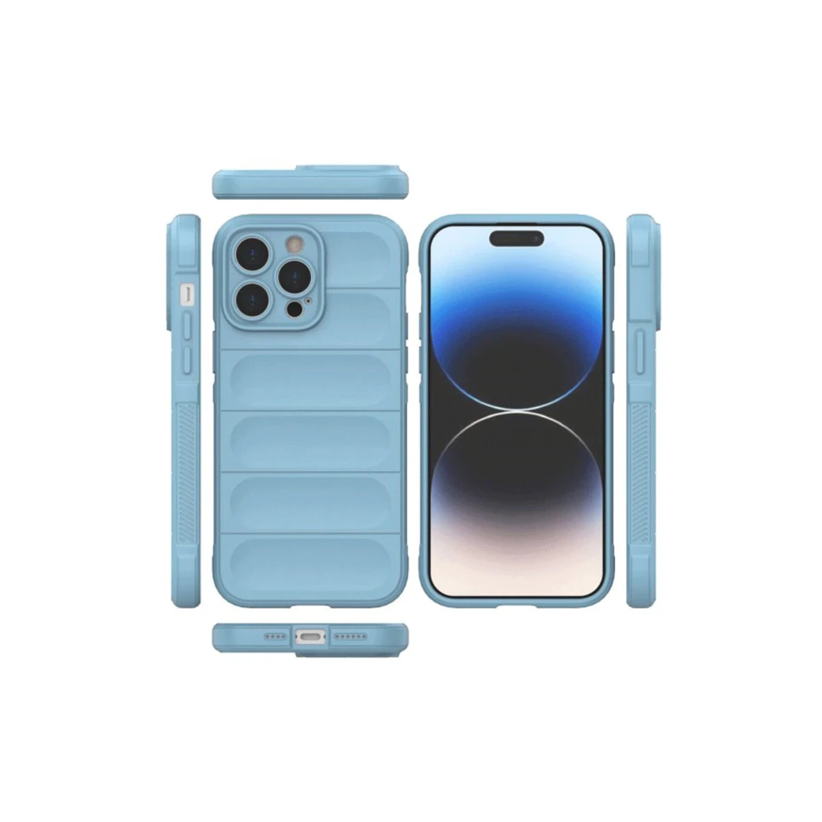 Apple iPhone 15 Pro Max Kılıf Optimum Silikon - Sky Blue